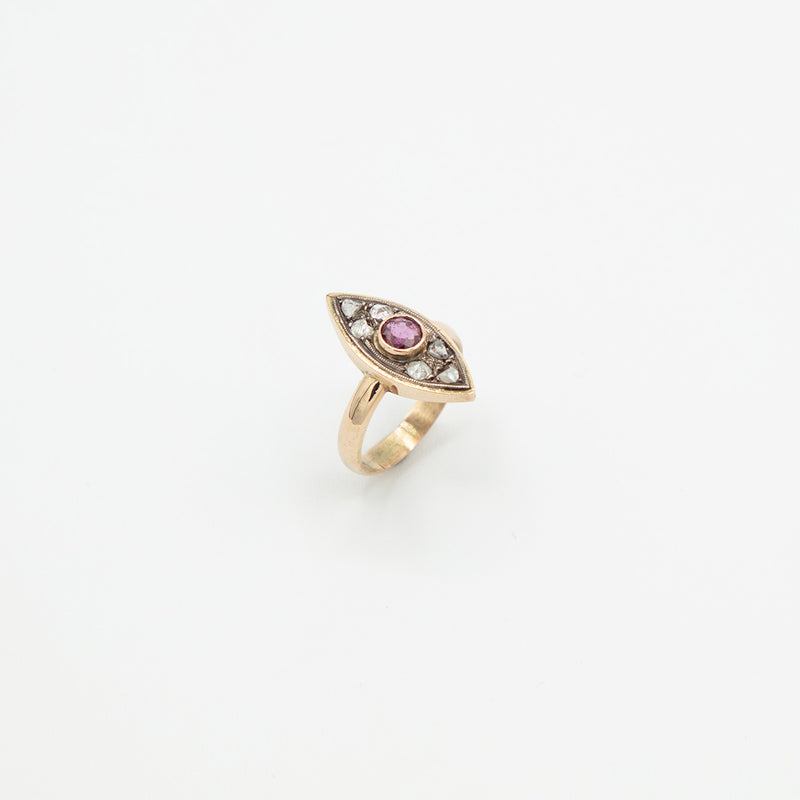 Vintage Diamant Ring - Gelbgold