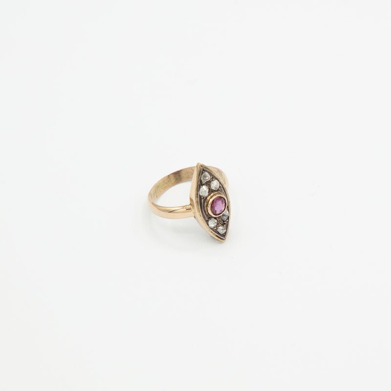 Vintage Diamant Ring - Gelbgold