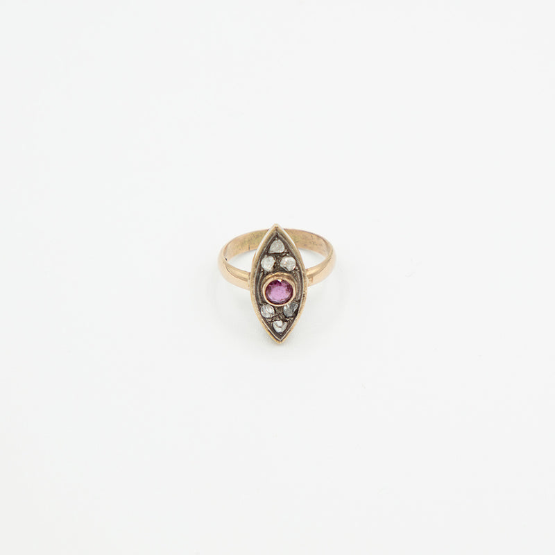 Vintage Diamant Ring - Gelbgold