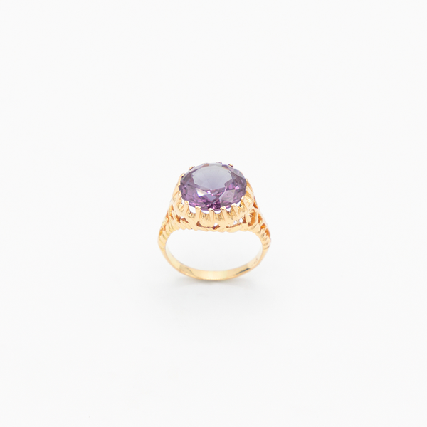 Vintage Amethyst Ring - Gelbgold