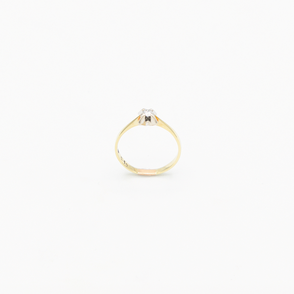 Vintage One Diamond Ring - Bicolor