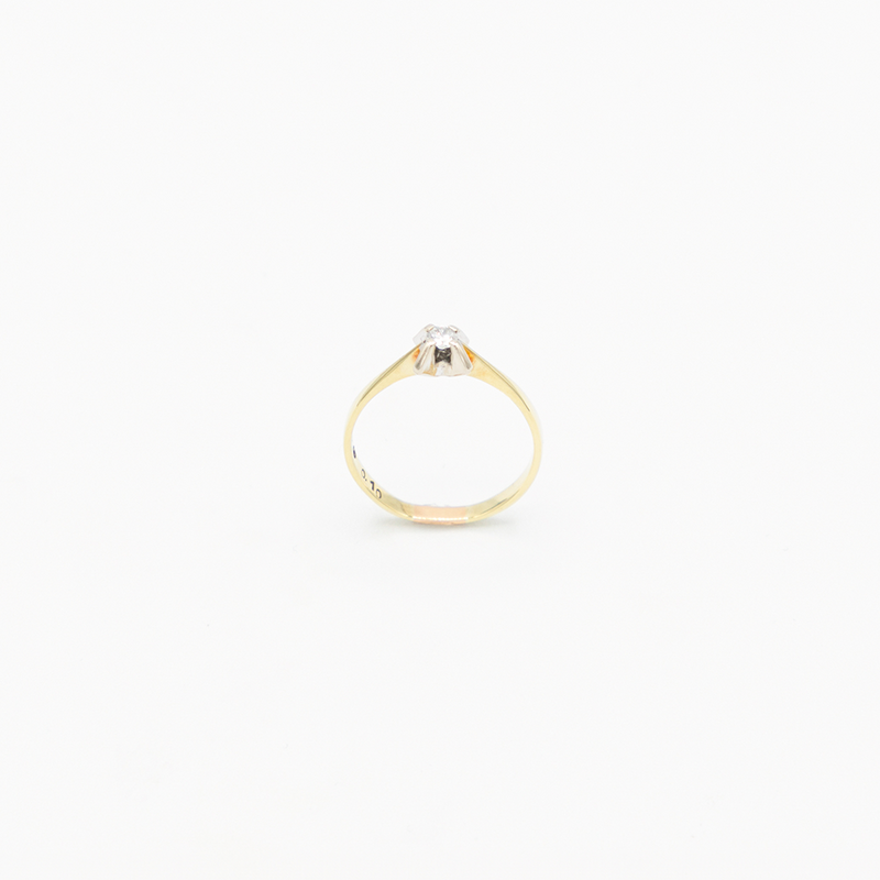 Vintage One Diamond Ring - Bicolor