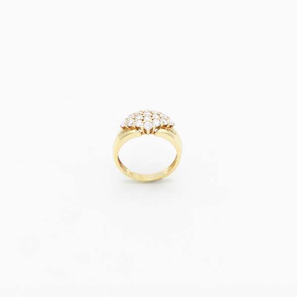 Vintage Diamond Trapezoid Ring - Gelbgold