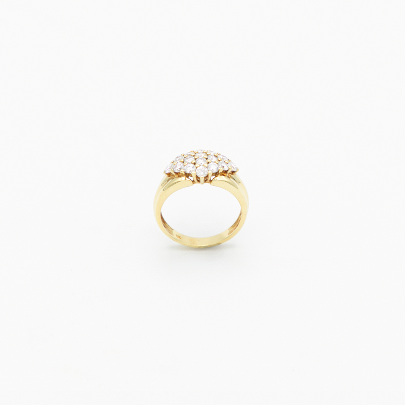 Vintage Diamond Trapezoid Ring - Gelbgold