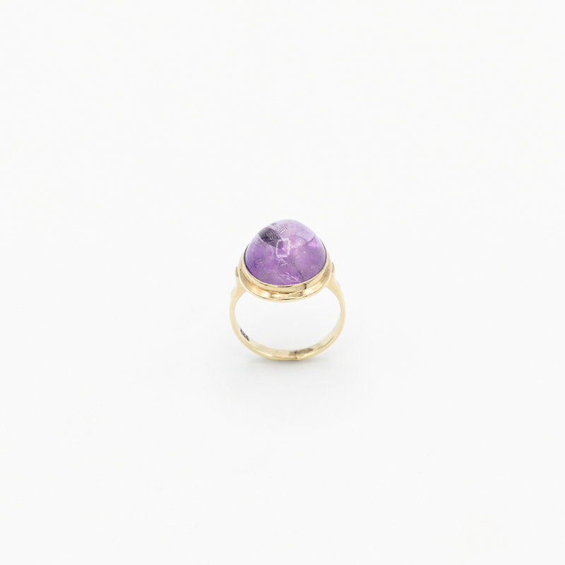 Vintage Amethyst Ring - Gelbgold