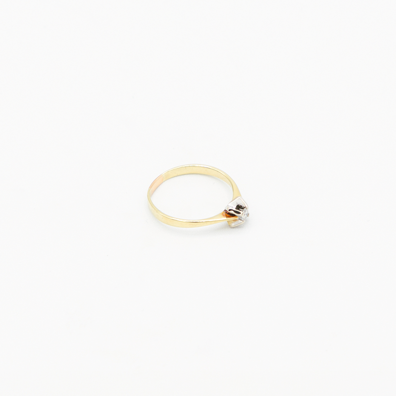 Vintage One Diamond Ring - Bicolor