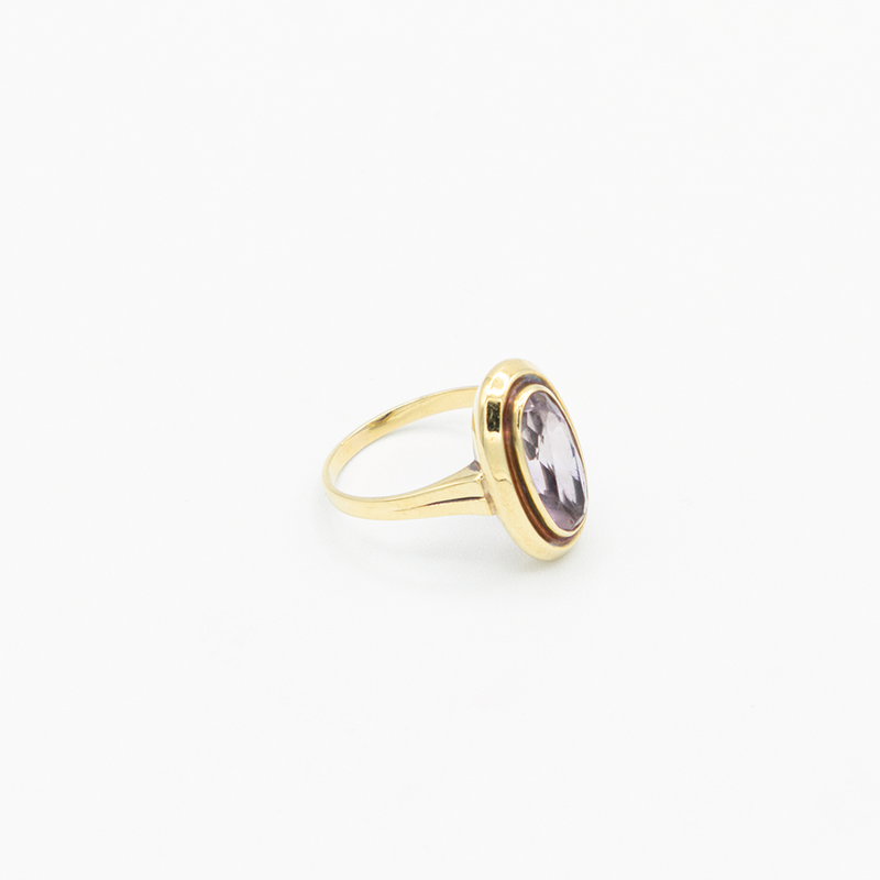 Vintage Amethyst Ring - Gelbgold