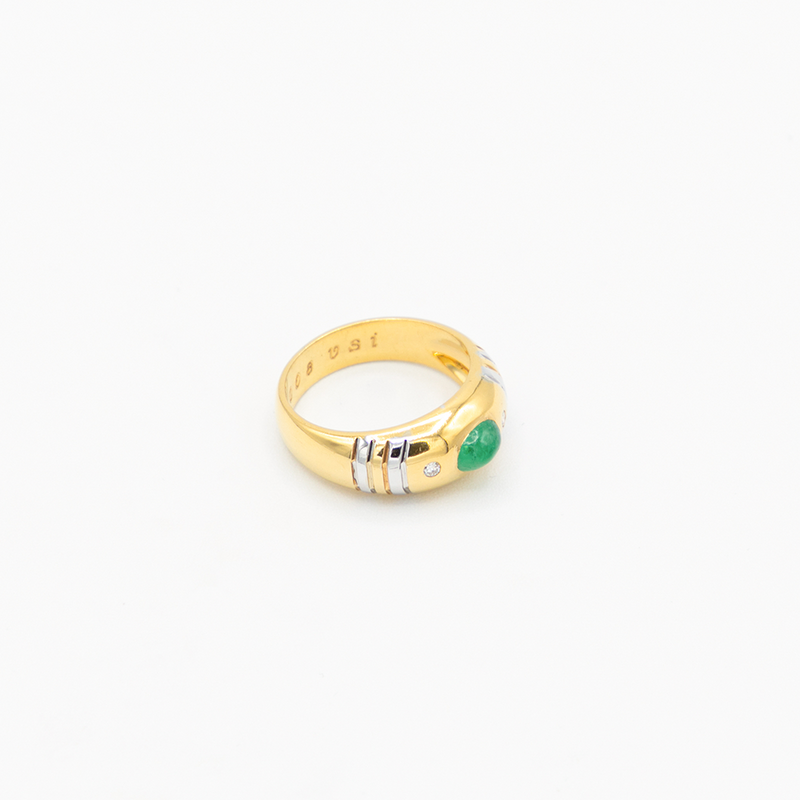 Vintage Emerald Ring - Gelbgold