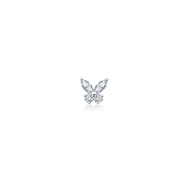 Diamond Butterfly Piercing - Weißgold