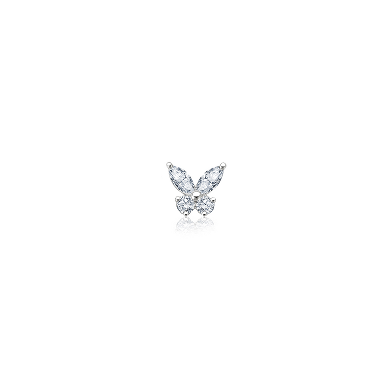 Diamond Butterfly Piercing - Weißgold