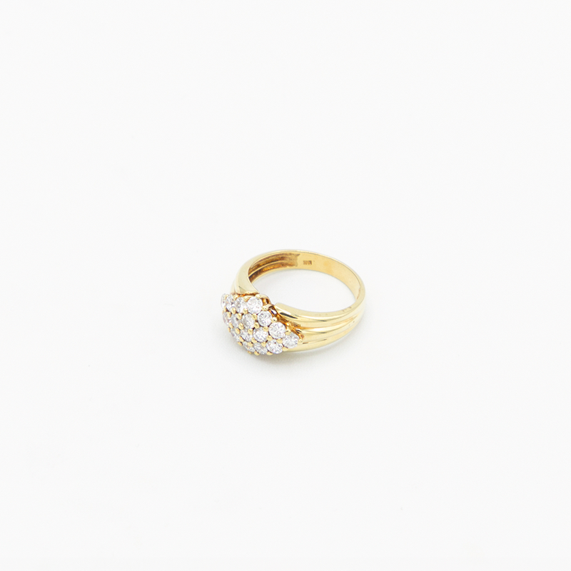 Vintage Diamond Trapezoid Ring - Gelbgold