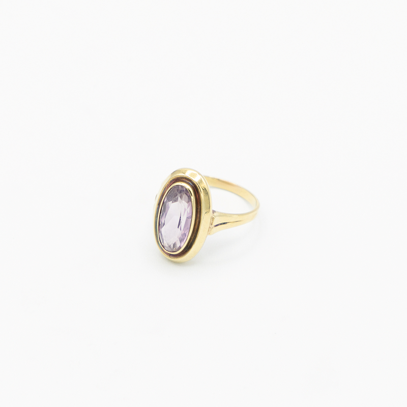 Vintage Amethyst Ring - Gelbgold