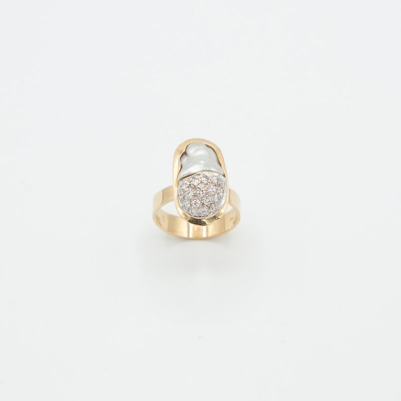 Vintage Brillant Ring - Gelbgold