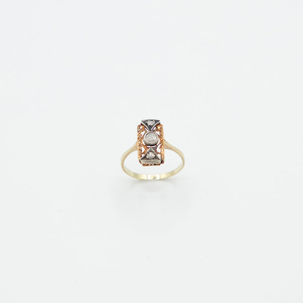 Vintage Diamant Ring - Gelbgold