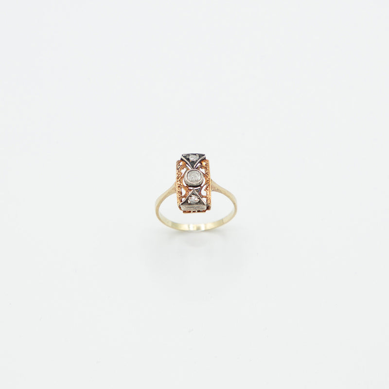 Vintage Diamant Ring - Gelbgold