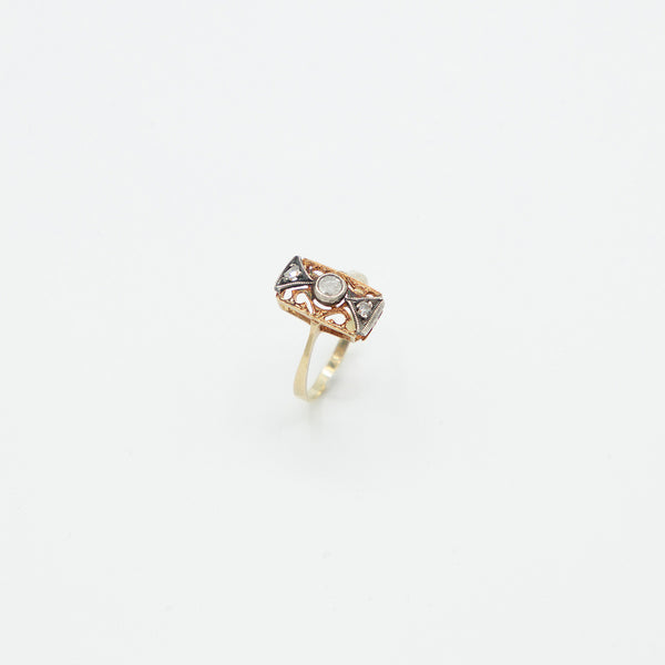 Vintage Diamant Ring - Gelbgold