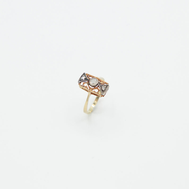 Vintage Diamant Ring - Gelbgold