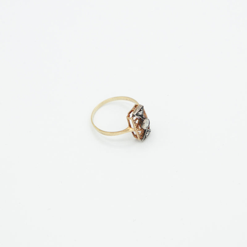 Vintage Diamant Ring - Gelbgold