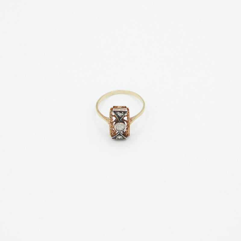 Vintage Diamant Ring - Gelbgold
