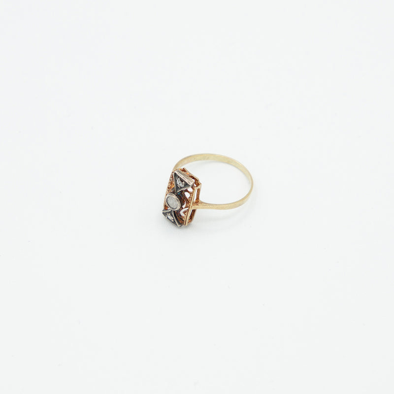 Vintage Diamant Ring - Gelbgold