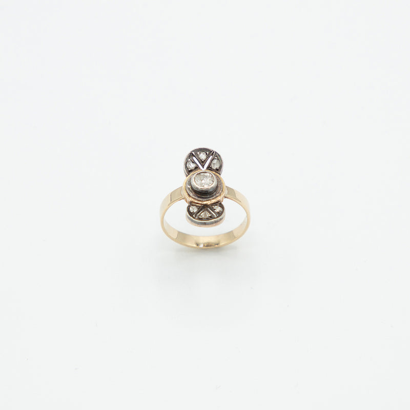 Vintage Diamant Ring - Gelbgold