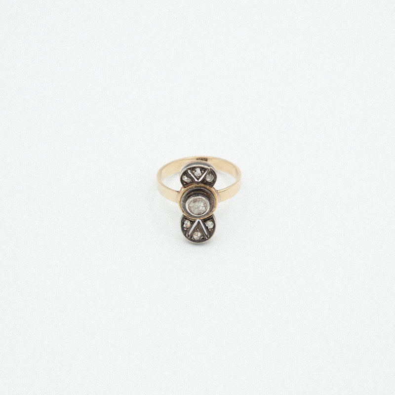 Vintage Diamant Ring - Gelbgold