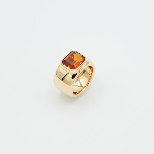 Vintage Citrin Ring - Gelbgold