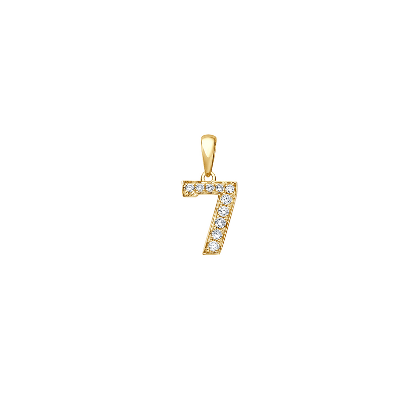 Small Diamond Digits - Gelbgold
