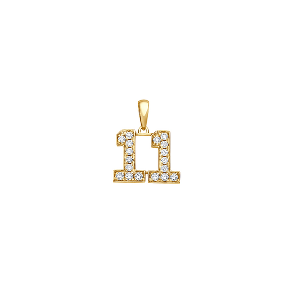Small Diamond Digits - Gelbgold