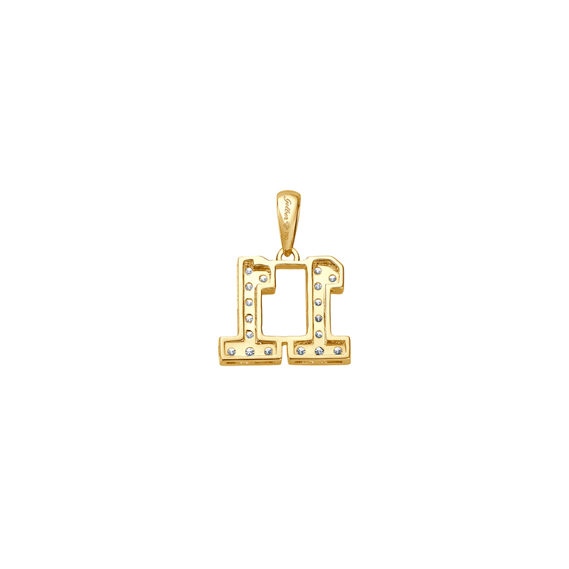 Small Diamond Digits - Gelbgold