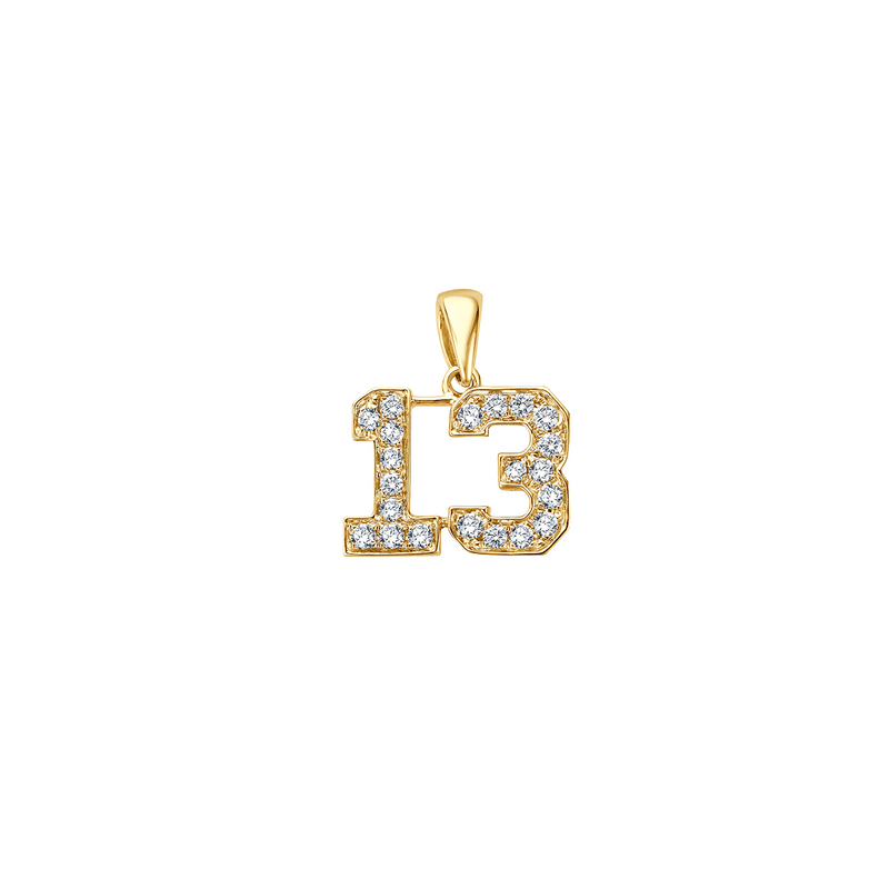 Small Diamond Digits - Gelbgold