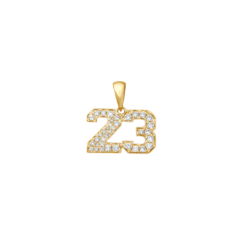Small Diamond Digits - Gelbgold