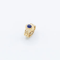 Vintage Sapphire Diamond Ring - Gelbgold