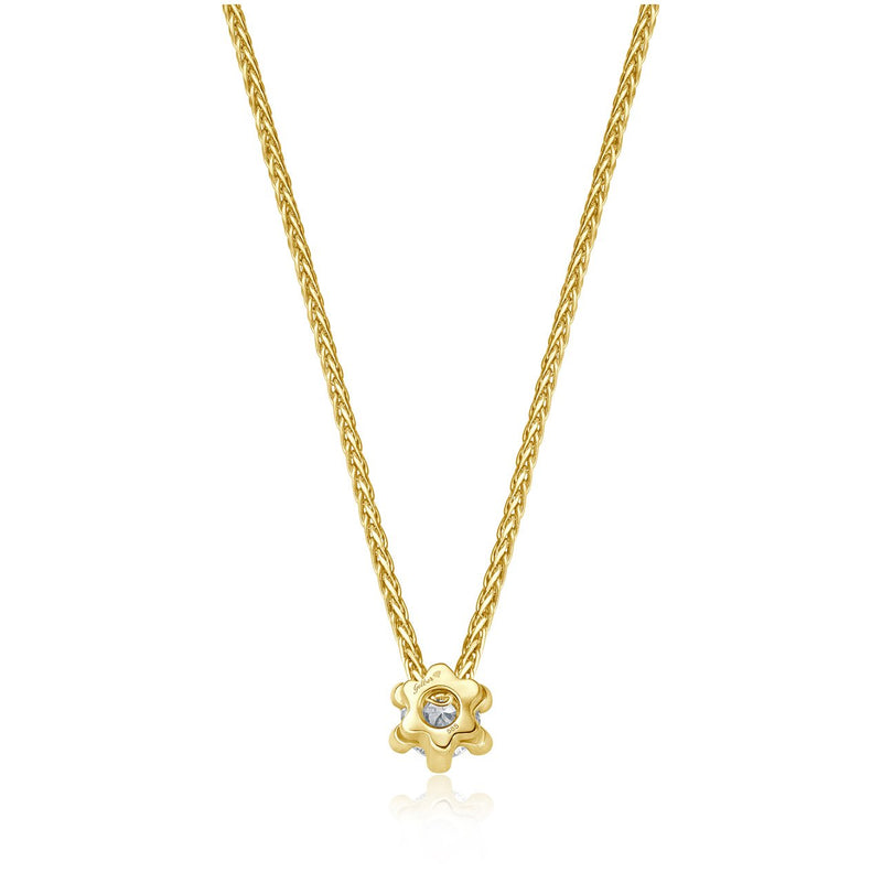 Solitaire Necklace - Gelbgold mit 0,15 ct Brillant Lupenrein