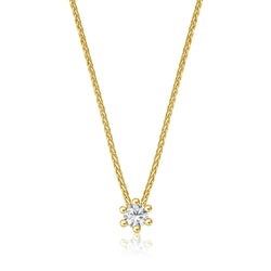 Solitaire Necklace - Gelbgold mit 0,15 ct Brillant Lupenrein