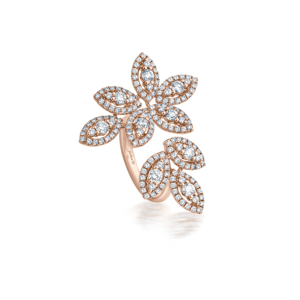 Diamond Flower Bouquet Ring - Roségold