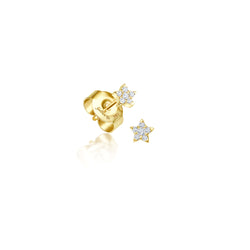 Diamond Mini Star Ohrstecker - Gelbgold