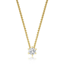 Solitaire Necklace - Gelbgold mit 0,20 ct Brillant Lupenrein