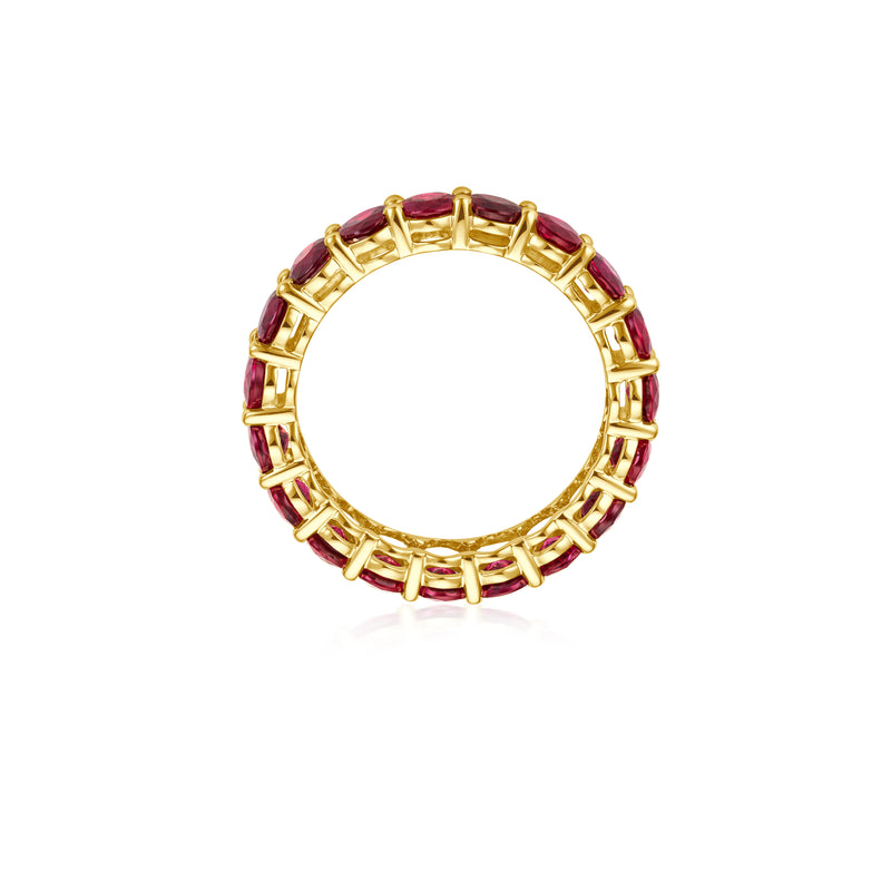 Oval Rubin Memoire Ring - Gelbgold