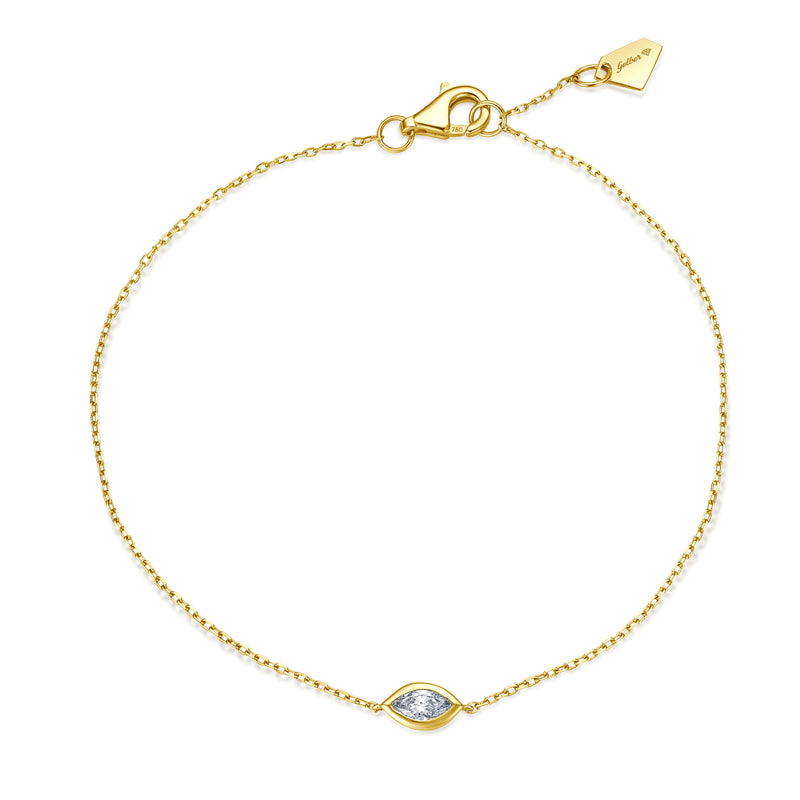 Marquise Diamond Armband - Gelbgold