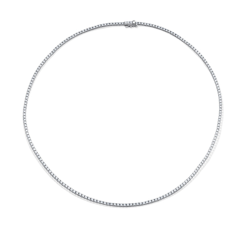 Tennis Necklace - 3,00 ct - Weißgold