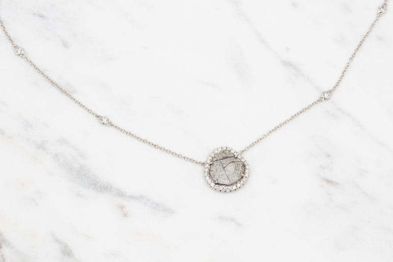Rough Diamond Halskette - Weißgold