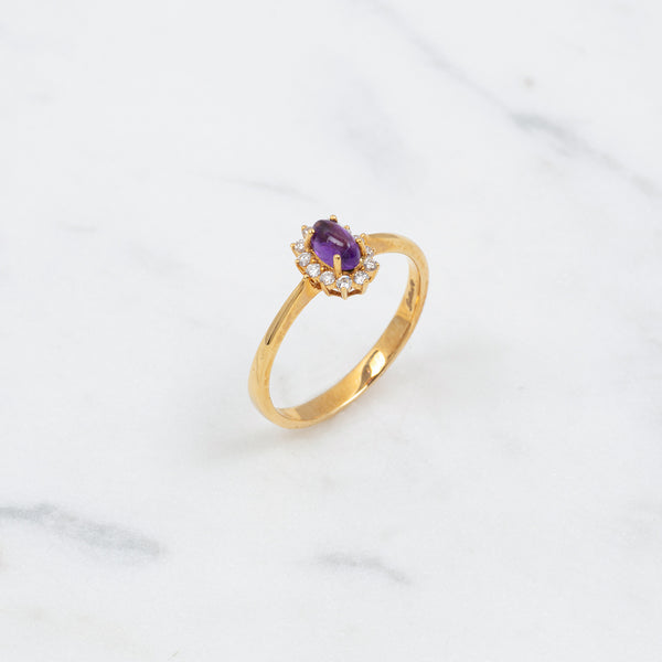 Entourage Amethyst Ring - 0,27 ct - Gelbgold