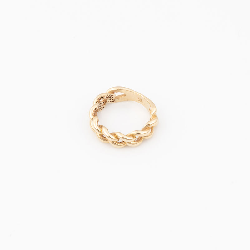 Curb Chain Ring - Gelbgold