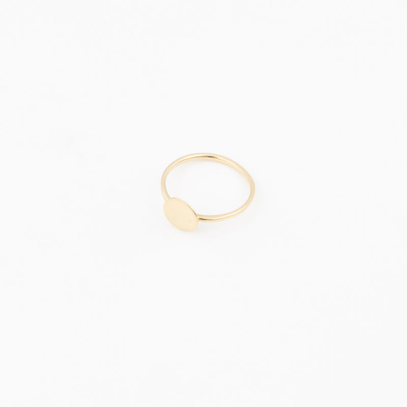 Plate Ring - Gelbgold