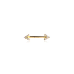 Diamond Arrow Industrial Piercing - Gelbgold