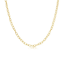 Edgy Cable Chain Halskette - Gelbgold