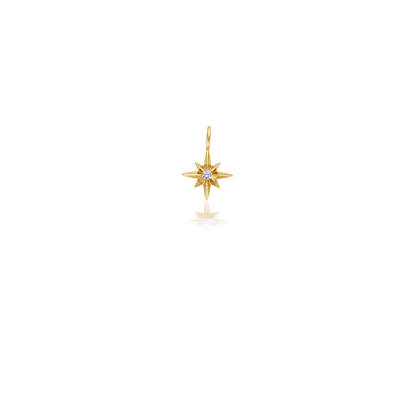 Diamant Polarstern Anhänger - Gelbgold
