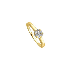 Diamant Blüten Ring - 0,25 ct - Gelbgold