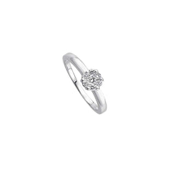 Diamant Blüten Ring - 0,25 ct - Weißgold